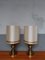 Mid-Century Golden Table Lamps, 1970s, Set of 2 1