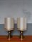 Mid-Century Golden Table Lamps, 1970s, Set of 2 3