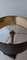 Lampada da tavolo con base quadrata in pelle marrone attribuita a Jacques Adnet per ILG, Immagine 4