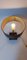 Lampe de Bureau Base Carrée en Cuir Marron attribuée à Jacques Adnet pour ILG 18