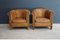 Vintage Cognac Leather Club Chairs, Set of 2 2