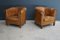 Vintage Cognac Leather Club Chairs, Set of 2 6