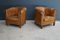 Vintage Cognac Leather Club Chairs, Set of 2, Image 6
