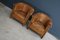 Vintage Cognac Leather Club Chairs, Set of 2, Image 3