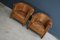 Vintage Cognac Leather Club Chairs, Set of 2, Immagine 3