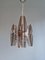 Chandelier in Chromed Metal and Smoked Glass from Veca, Italy, 1970s 3