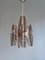 Chandelier in Chromed Metal and Smoked Glass from Veca, Italy, 1970s, Image 3