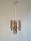 Chandelier in Chromed Metal and Smoked Glass from Veca, Italy, 1970s, Image 1