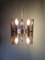 Chandelier in Chromed Metal and Smoked Glass from Veca, Italy, 1970s 6