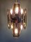 Chandelier in Chromed Metal and Smoked Glass from Veca, Italy, 1970s, Image 7