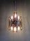 Chandelier in Chromed Metal and Smoked Glass from Veca, Italy, 1970s, Image 2