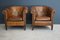 Vintage Dutch Cognac Leather Club Chairs, Set of 2, Immagine 1