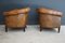 Vintage Dutch Cognac Leather Club Chairs, Set of 2 8