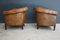 Vintage Dutch Cognac Leather Club Chairs, Set of 2, Immagine 8