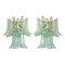 Apliques de pared Selle de cristal de Murano verde. Juego de 2, Imagen 1