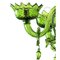 Grüner Kronleuchter aus Muranoglas von Simoeng 5
