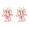 Apliques de pared Selle de cristal de Murano rosa estilo Mazzega de Simoeng. Juego de 2, Imagen 1