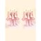 Apliques de pared Selle de cristal de Murano rosa estilo Mazzega de Simoeng. Juego de 2, Imagen 2