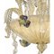 Transparent and Gold Floral Chandelier in Murano Glass by Simoeng 4