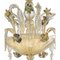 Transparent and Gold Floral Chandelier in Murano Glass by Simoeng 2