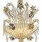Transparenter und goldener Kronleuchter aus Muranoglas von Simoeng 2