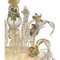 Transparenter und goldener Kronleuchter aus Muranoglas von Simoeng 5