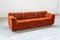 Orange Cinille Sofas, 1970s, Set of 2 3