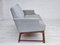 Dänisches 3-Sitzer Sofa aus Velours & Eiche, 1970er 2