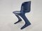 Mid-Century Blue Kangaroo Chair, Ernst Moeckl zugeschrieben, Deutschland, 1968 9