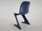 Mid-Century Blue Kangaroo Chair attributed to Ernst Moeckl, Germany, 1968 5