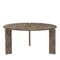 Eighty Round Brown Dining Table by Lorenza Bozzoli 1