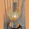 Lámpara italiana vintage de alambre blanco, años 60, Imagen 3