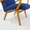 Fauteuil en Hêtre et Coton Bleu, Danemark, 1960s 15