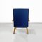 Danish Armchair in Beech & Blue Cotton, 1960s 7