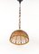 Mid-Century Rattan and Bamboo Pendant, Italy, 1960s 9