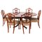 Vintage Oval Regency Revival Dining Table and Chairs by William Tillman, 1980s, Set of 7, Image 1