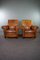 Large Vintage Sheep Leather Chairs, Set of 2, Image 2