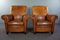 Large Vintage Sheep Leather Chairs, Set of 2 1