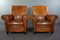 Large Vintage Sheep Leather Chairs, Set of 2, Image 1