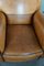 Large Vintage Sheep Leather Chairs, Set of 2 7