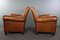 Large Vintage Sheep Leather Chairs, Set of 2, Image 5