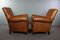 Large Vintage Sheep Leather Chairs, Set of 2 3