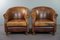 Vintage Sheep Leather Club Chairs, Set of 2, Image 1