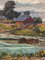 Casas de pasto, años 50, pintura al óleo, enmarcado, Imagen 12