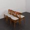 Chaises Mid-Century en Teck et Laine Grise, 1960s, Set de 6 8