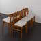 Chaises Mid-Century en Teck et Laine Grise, 1960s, Set de 6 7