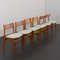 Mid-Century Danish Chairs in Teak and Grey Wool, 1960s, Set of 6 9