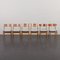 Dänische Mid-Century Stühle aus Teak & Grauer Wolle, 1960er, 6er Set 1