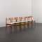 Chaises Mid-Century en Teck et Laine Grise, 1960s, Set de 6 2