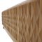 Italian Oak Wood Sideboard with Hand Carved Patterns and Travertine Marble Top 6